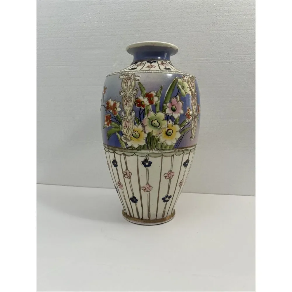 Vintage Hand Painted Urn Vase made in japan‎ 13